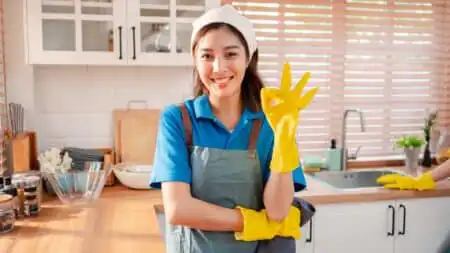 Residential cleaning experts supporting busy households with kitchen care.